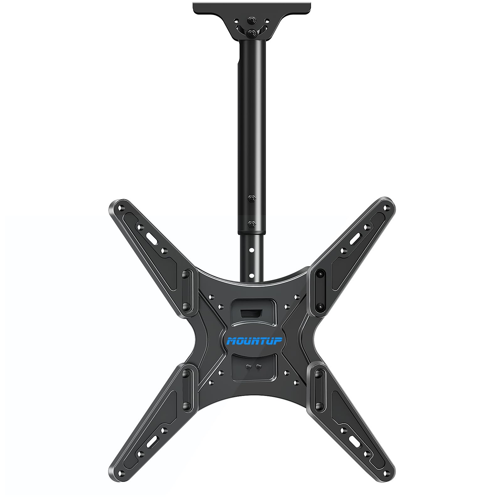 MOUNTUP Ceiling TV Mount for Most 24''- 65'' TVs, Hanging TV Ceiling Mount for 32 43 50 55 60 65 inch Screen, Full Motion Height Adjustable Bracket, Holes up to 99lbs, Max VESA 400x400mm, MU0039 Image