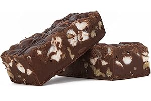 Uncle Butch's Fudge - Creamy and Smooth Rocky Road - Delicious and Decadent Handcrafted Fudge (32oz)