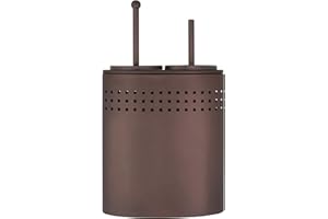 Blue Donuts Toilet Brush and Plunger Set with Holder, Modern Oil Rubbed Bronze Bathroom Accessories Toilet Plunger and Toilet Bowl Brush Combo