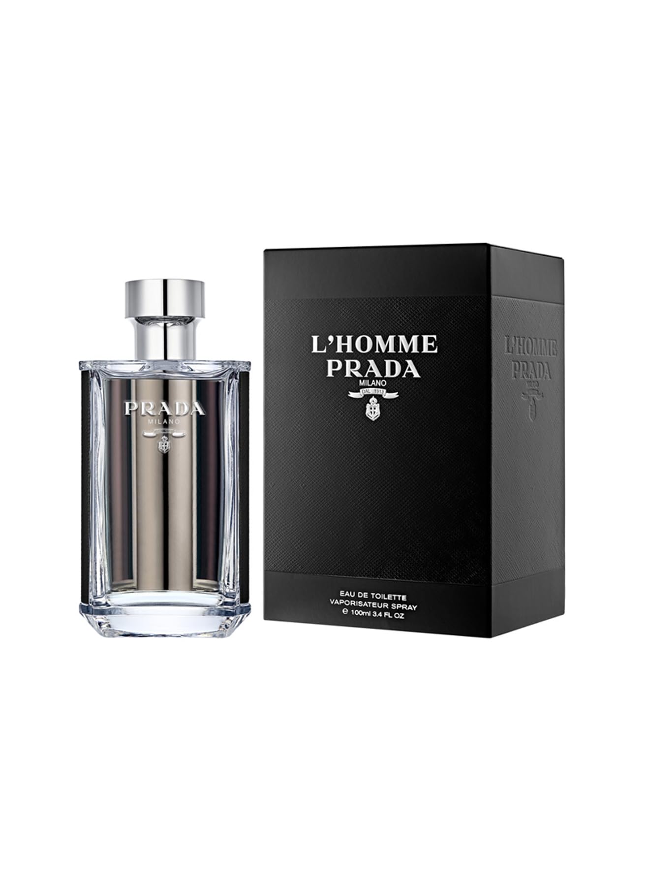 Prada L'Homme Eau De Toilette Spray, 3.4 Fluid Ounce