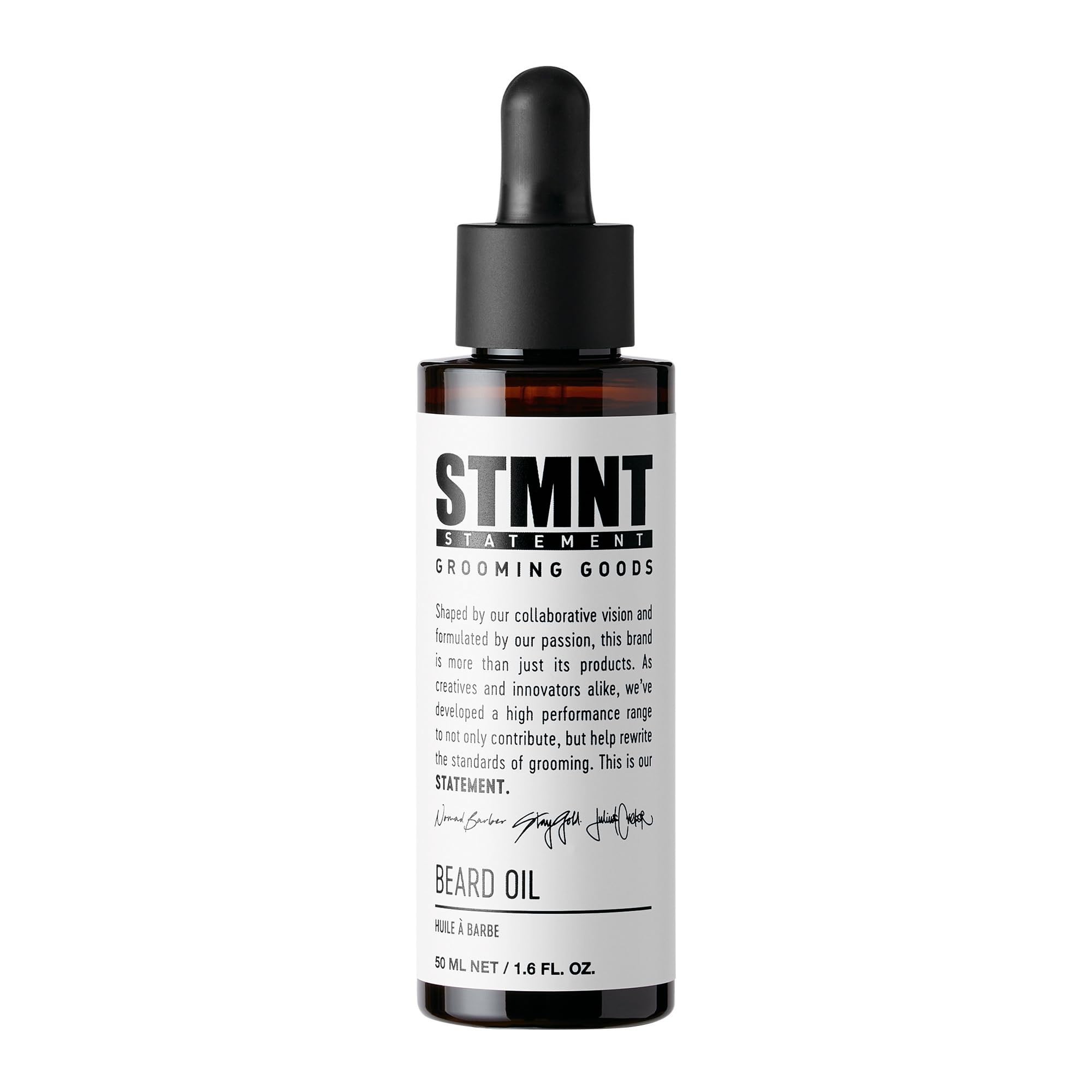 STMNT Grooming Goods Beard Oil, 50ml | Silicone Free| Moisturizing Formula with Natural Oils