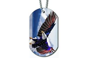 ELEMENTS OF SPACE American Eagle Flag - Dog Tag Necklace