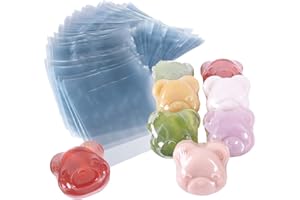 Enenes 4x4 Inch Shrink Wrap Bags 300 PCS - Heat Seal Food Safe Polyolefin, Leak-Proof Packaging for Soaps, Oils, Candles, Homemade Goodies & Crafts