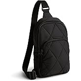 Vera Bradley Women's Featherweight Lorman Sling Backpack, Moonless Night, One Size