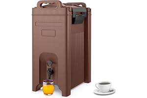 BECOMFORT Insulated Beverage Dispenser, 20 L Food-Grade Beverage Carrier with Handles, Portable Ice and Hot Drink Server for 