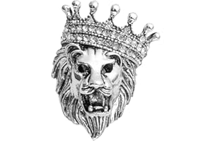 YOOESTORES82 Retro Lapel Pin Tiger Head Animal Brooch - Lion & Wolf Head Pins for Men's Suit Accessory