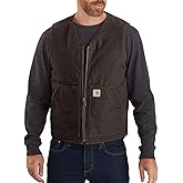 Carhartt Men's 104394 Washed Duck Vest - Sherpa Lined