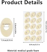 Siqian Corn Pads for Feet 30 Pcs Soft Latex Foam Cushions 2 Sheets 15 Pcs view 2