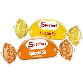 Sperlari "Spicchi" Citrus Orange &amp; Lemon Hard Candy Bulk Bag, Individually Wrapped Italian Sweets, 1 Kg / 2.2 Lbs Bag (1-Pack)