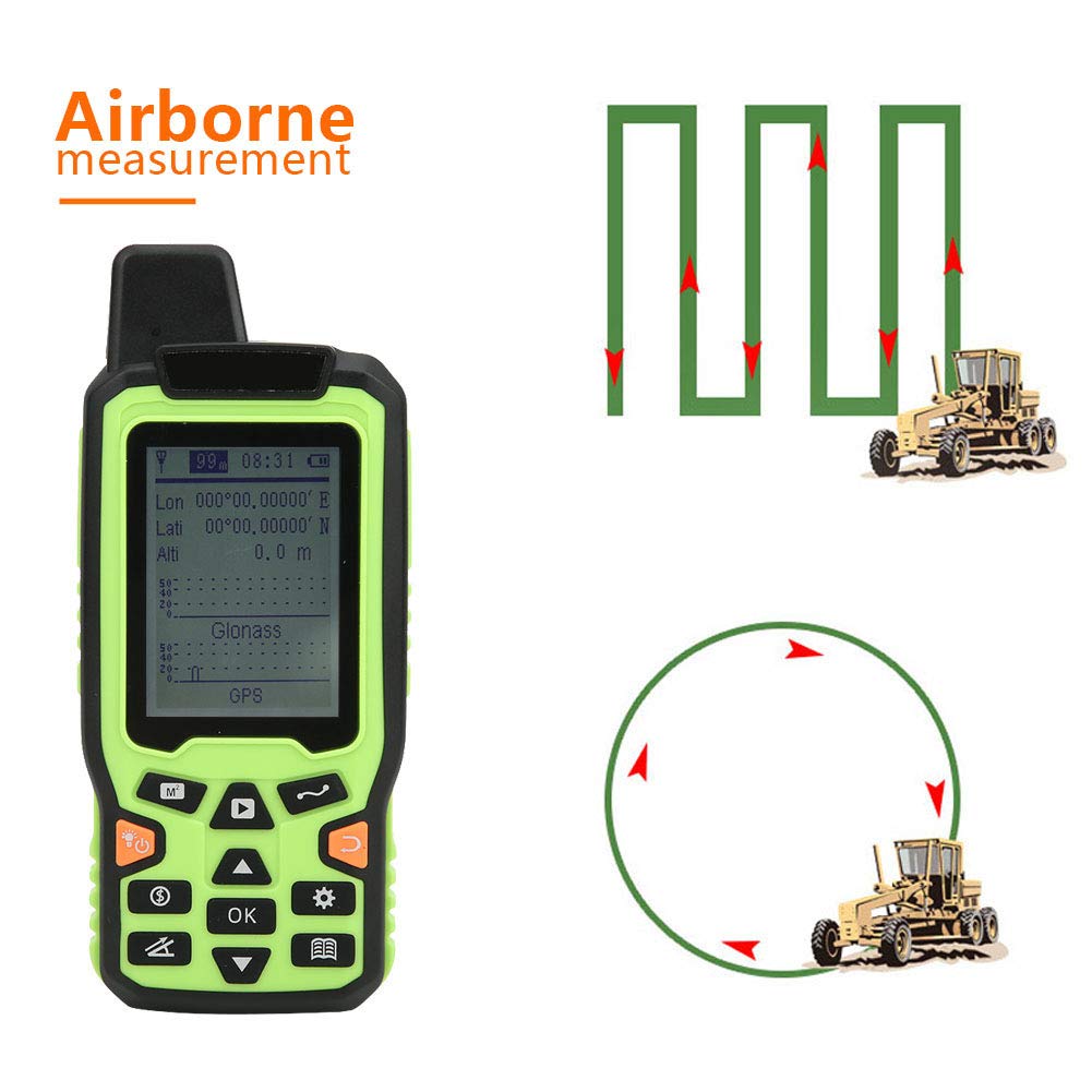 EM90 Handheld Land Area Meter Navigation Track Handheld Land Surveying Equipment US Plug 100-240V for Forest Fish Pond