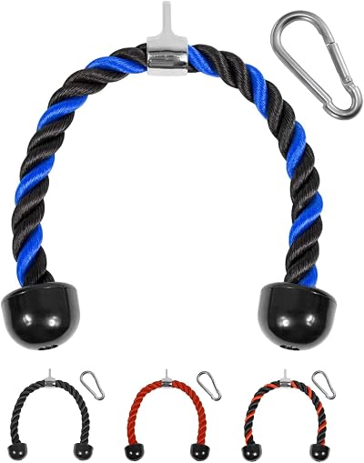 Yes4All Deluxe Tricep Rope Pull Down 68.6 cm Nylon Braided Rubber Ends