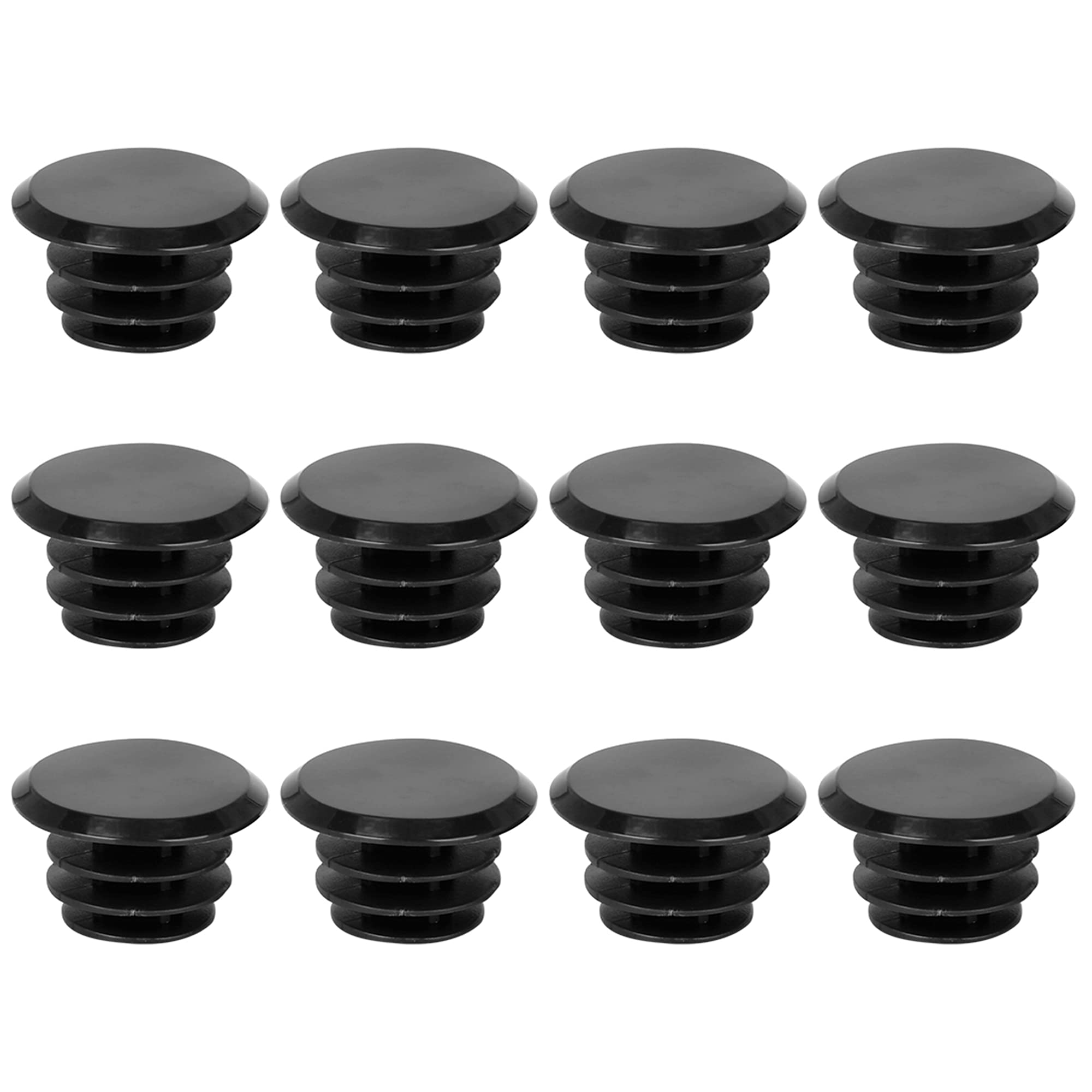 X AUTOHAUX 12pcs Bike Handlebar Bar Rubber End Plugs Caps Locking Grip Black