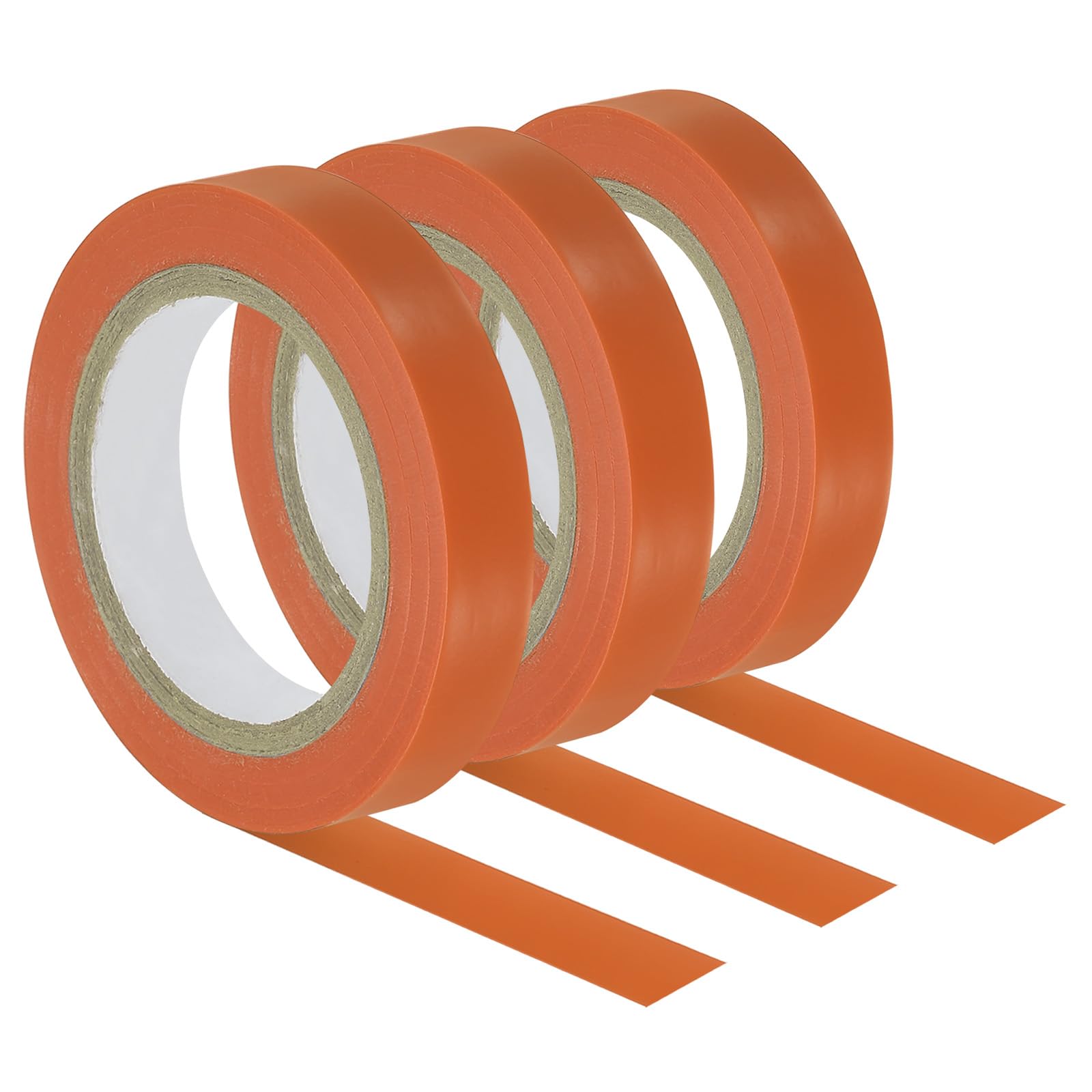 PATIKIL 32.8Ft Grip Finishing Tape, 3 Pack PVC Racquet Finishing Tapes Racket Accessories Sticky Seal for Tennis Badminton, Orange