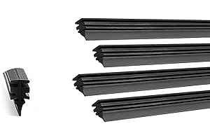 TECLEDSN 4PCS Wiper Blade Refill, 26" DIY Adjustable Universal Replacement Wiper Blade Refill Replacement, Wiper Blade Inserts for Front and Rear Windshield Wiper Baldes Rubber Strip