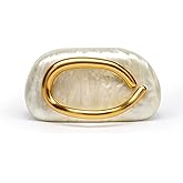 Clutch Purse Women Evening Bag Unique Trendy Purse for Women 2025 Vegan Leather Handbag Acrylic Clutch Box