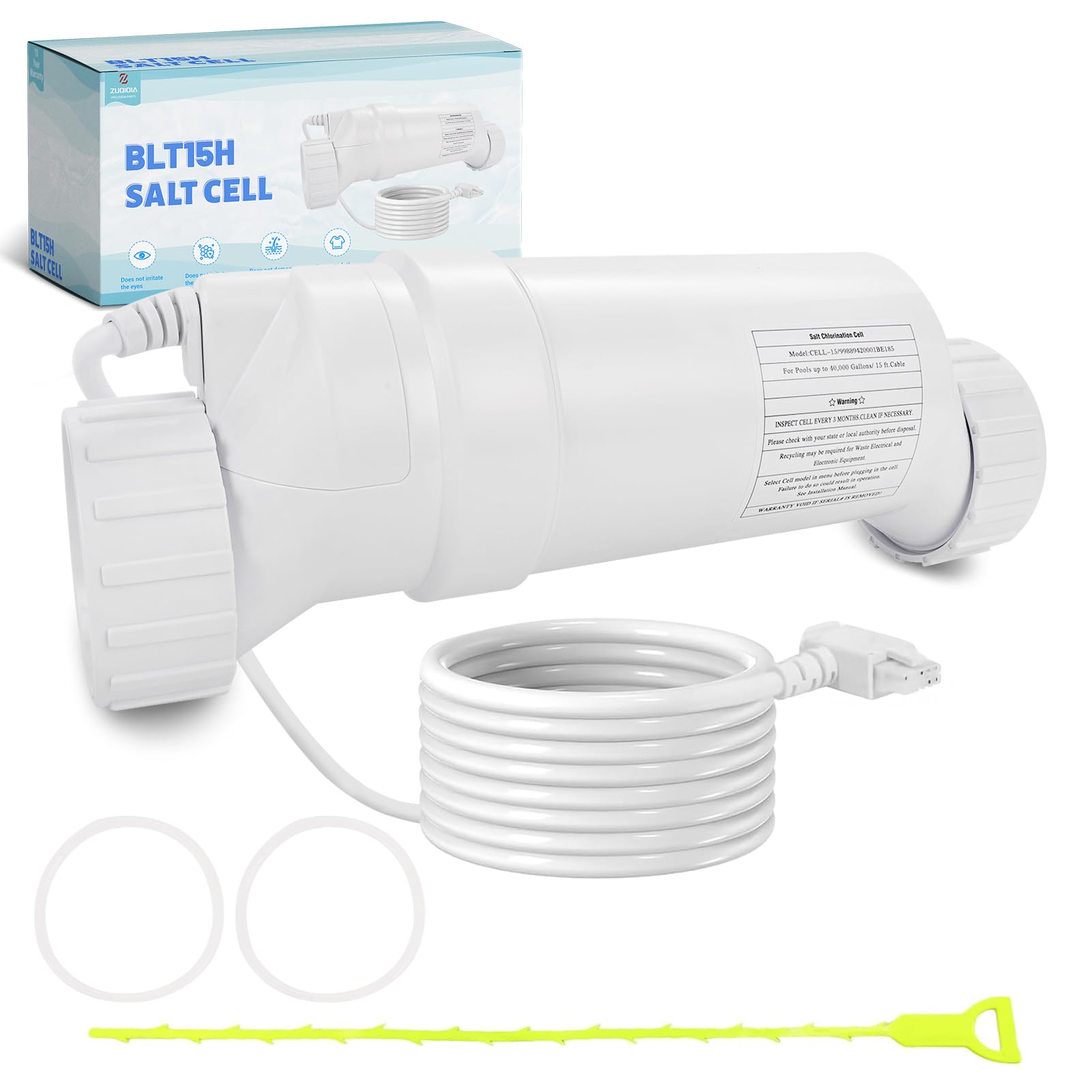 Photo 1 of T-15 Salt Cell Replacement Compatible with Hayward Pool Turbo Chlorinator System Fit for T Cell T15 940 W3T-CELL-15 AquaRite, AquaTrol & More, Up to 40K Gallons