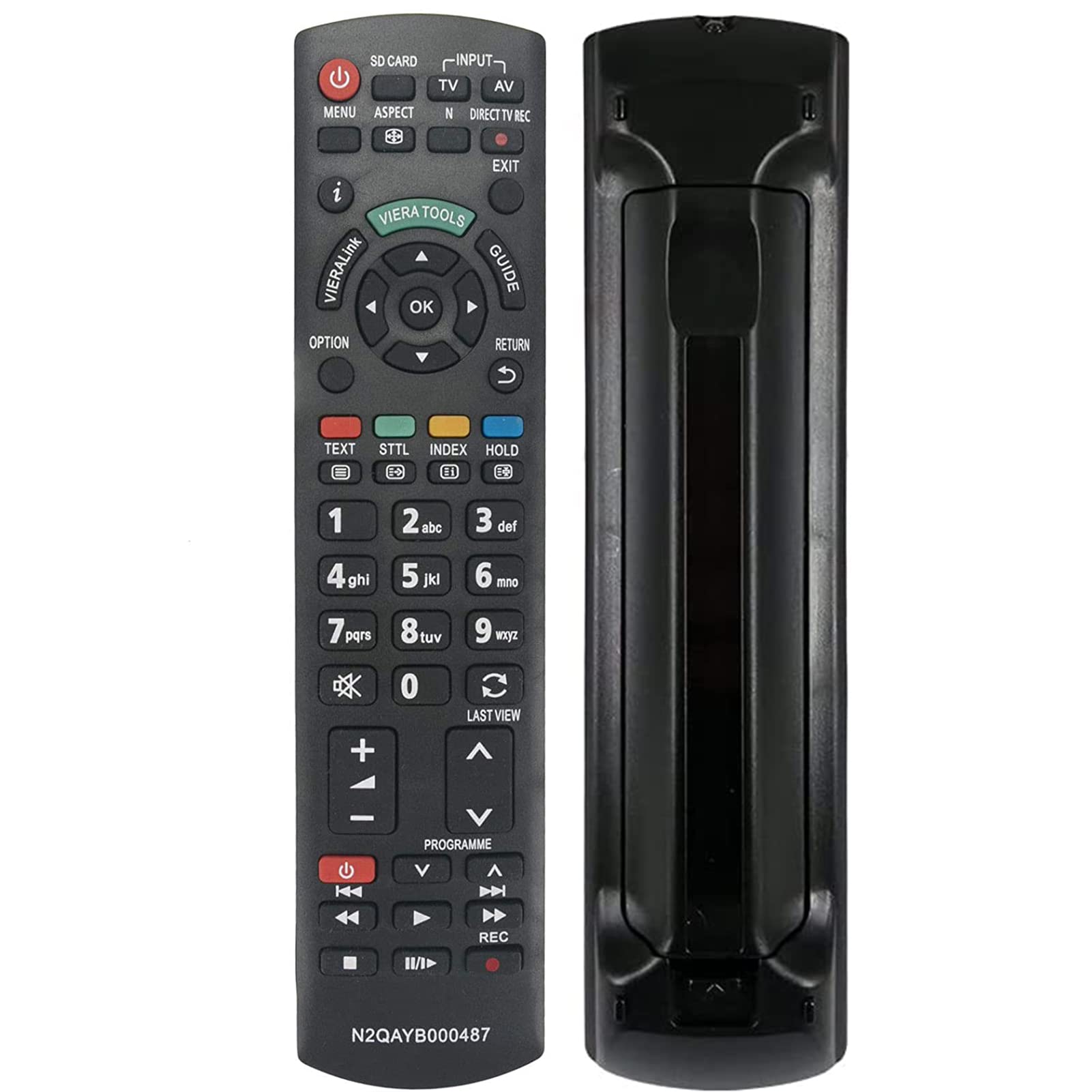 VINABTY N2QAYB000487 Remote Control Replace fit for Panasonic TX-P37X20B TX-P37X20L TX-P37X25E TX-P37X25ES TX-P37X20E TX-P37X20E TX-P42C2B TX-P42C2E TX-P42C2E TX-P42C2L TX-P42C3 TX-P42C3B