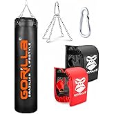 Saco Pancada Grande Profissional Boxe Muay Thai 160 cm + 2 Pares de Luvas Bate saco Adulto Gorilla