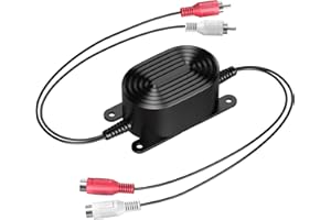 Smof Ground Loop Noise Isolator, RCA Audio Noise Filter for Car Audio/Home Stereo System, Portable and Lightweight, Ground Loop Isolator with Dual Channel