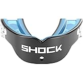 Shock Doctor Sports Mouth Guard, Convertable Helmet Strap Included, Football, Basketball, Lacrosse, Hockey & More