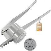 Westmark Sp&auml;tzle &amp; Potato Ricer &ndash; Heavy Duty Potato Ricer for Mashed Potatoes, Traditional German Noodle Press for Thin Spaetzle, Aluminum Cast Sp&auml;tzle Maker, Silver