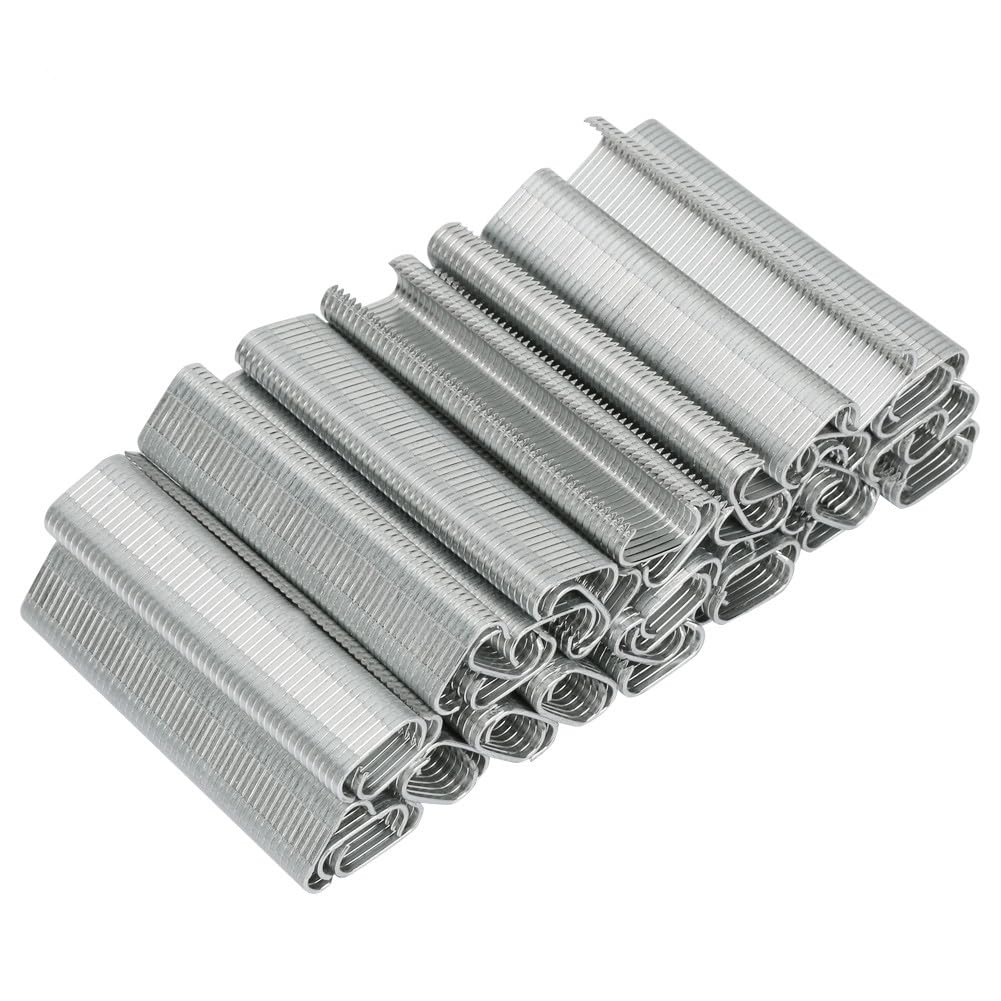 C-Type Staples Clips Hog Rings 2500Pcs Animal Fence Hog Cage Ring 8mm Sofa Cushion Cage M Nail Set for Binding Fixing Livestock Pet Cages