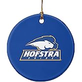GRAPHICS & MORE Hofstra University Lions Logo Porcelain Holiday Christmas Tree Ornament - 2.8" (7.1 cm)