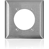 Leviton SS701-40 C-Series 2-Gang Single 2.465" Diameter Opening, Type 302/304 Stainless Steel