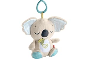 Fisher-Price Baby Toy On-The-Go Koala Soother, Plush Portable Sound Machine with White Noise & Music for Newborns Ages 0+ Months