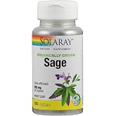SOLARAY Sage Leaves Supplement for Women &amp; Men, 100 Veg Caps | Sage Leaf Capsules, Natural Herbal Support for Immune System, 570 mg, Non GMO