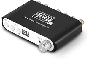 Nobsound 2.1 Channel Hi-Fi Bluetooth Power Amplifier, Mini Stereo Audio Amp with Dual DSP, Subwoofer Output, Desktop Mini Siz