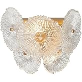 Artcraft AC11964BR Bloom Wall Sconce, 2-Light 80 Total Watts, Brass
