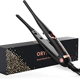 ORYNNE 3/10'' Small Flat Irons for Short Hair Pixie Cut, 5s Ultra Fast Heat Up Tiny Pencil Flat Iron, Ionic Mini Edge Flat Iron, Skinny Thin Straightener Champagne Gold