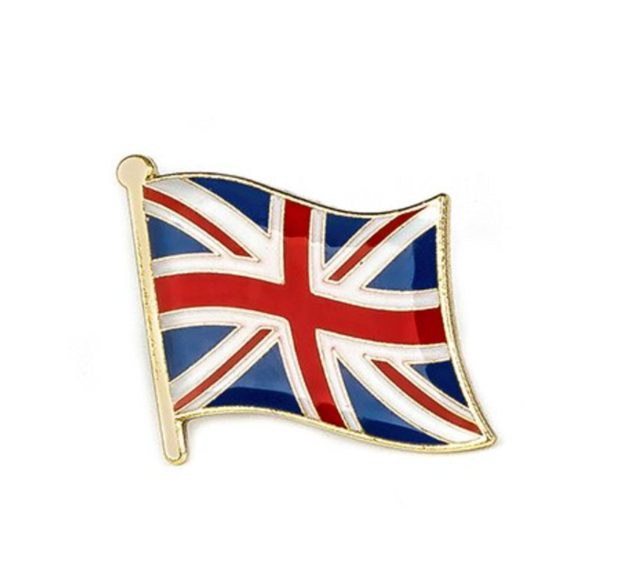 United Kingdom, UK Flag Brooch Pin, Union Jack Red White Blue