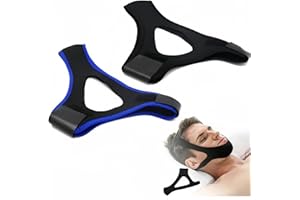 GARKALY 2PCS Veralabs Airflow Jaw Strap, Anti Snore Chin Strap [Upgraded], Airflow Jaw Strap Veralabs, Adjustable and Breathable Chin Strap for Users, Vosaro Snoring Solution for Men Women (Black+Blue)