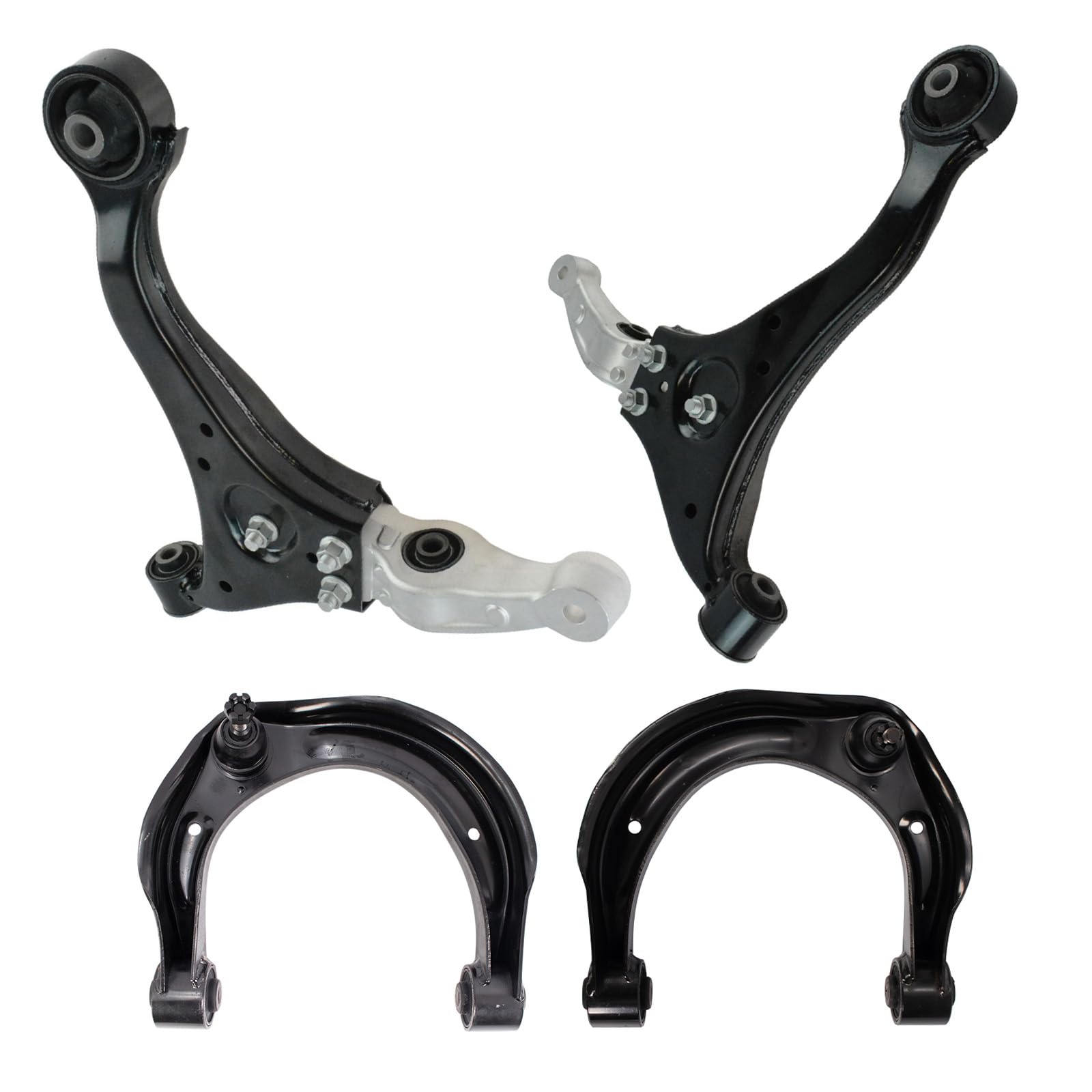 TRQ Front Upper and Lower Control Arm with Ball Joint Set 4 Pieces Compatible with 2006 Hyundai Sonata Image TRQ Front Upper and Lower Control Arm with Ball Joint Set 4 Pieces Compatible with 2006 Hyundai Sonata Image