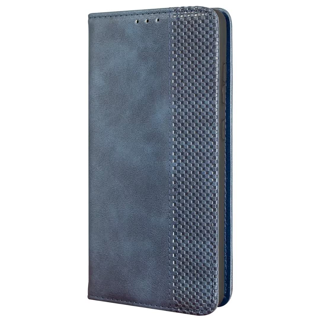 JIAFEI Case for Honor 90 Lite 5G, Premium PU + TPU Retro Style Wallet Cover with Stand/Card Slot Features, Flip Magnetic Closure Shell Phone Case, Blue