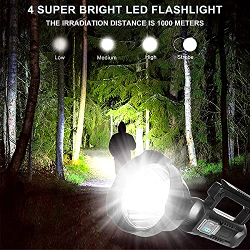 Rechargeable Handheld Spotlight Flashlight 90000 High Lumens, Super
