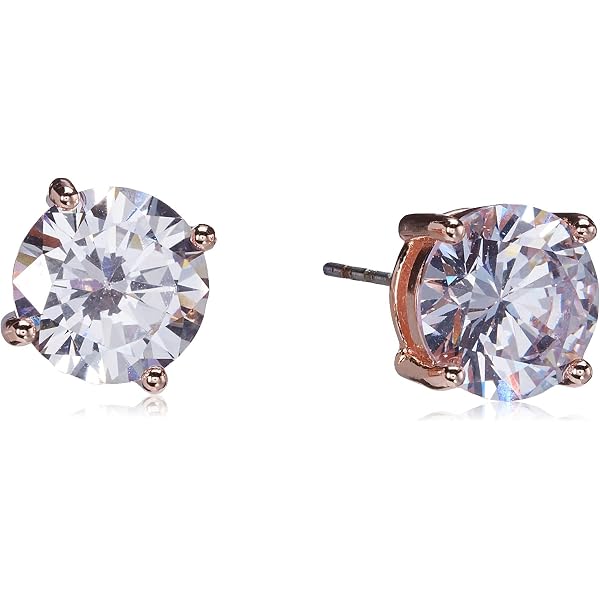 Orecchini Guess 4G Crush JUBE04164JWYGT-U In Acciaio Placcato Oro, Con Zirconi, A Pressione