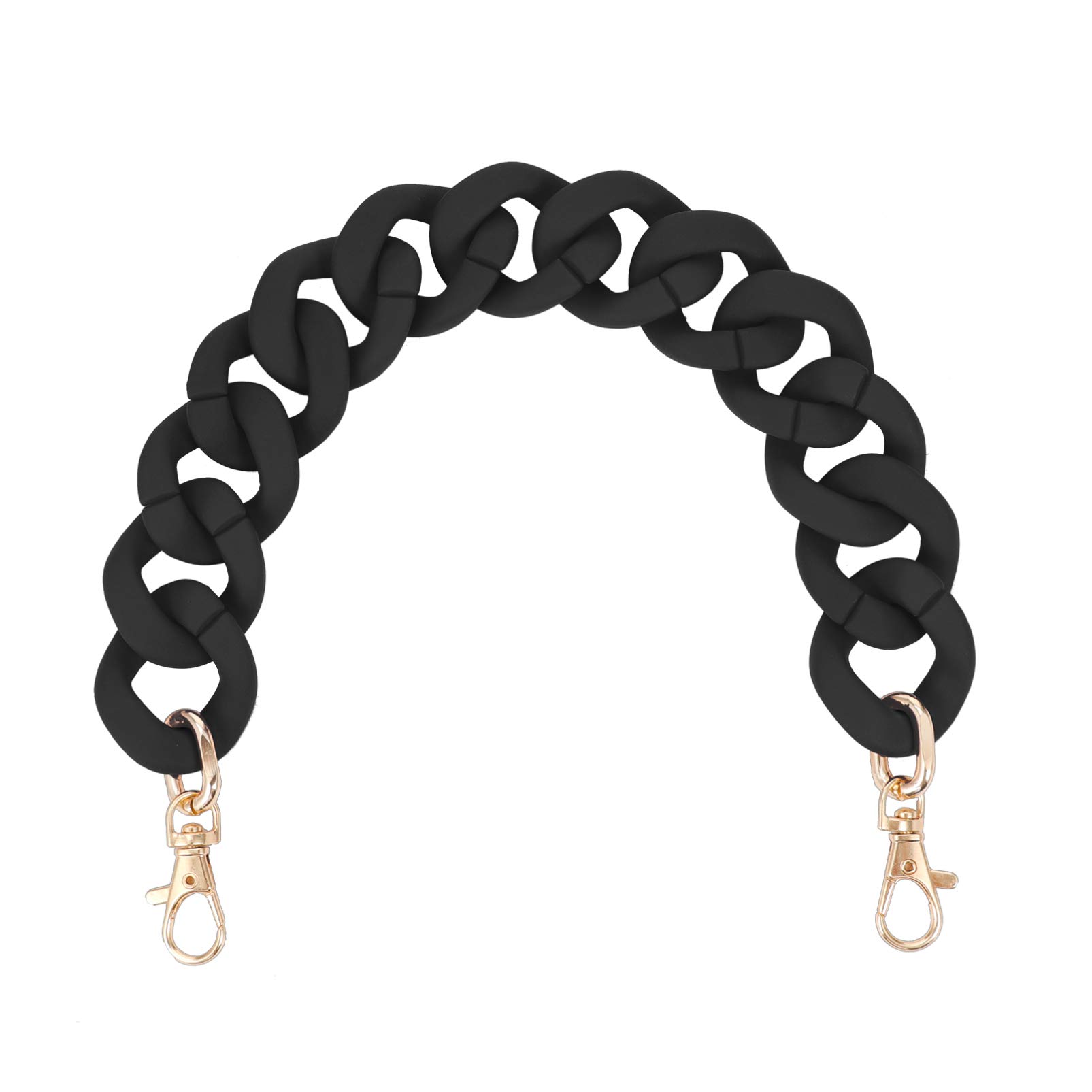 PRETYZOOM Black Chunky Chain Strap Acrylic Chain Luxury Handbag Strap Replacement Purse Clutches Handles for Purse Handbags DIY Crafts