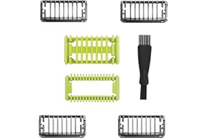 Generic One Blade Guard, Beard Trimmer Guide Comb 1/2/3/5 MM for One Blade Shaver, Adjustable Guide Comb Guard for One Blade Shaver QP2520 QP2530 QP2620 QP2630, Yellow
