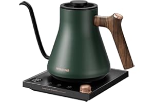 Electric Kettles, INTASTING Gooseneck Electric Kettle, ±1℉ Temperature Control, Stainless Steel Inner, Quick Heating, for Pour Over Coffee, Brew Tea, Boil Hot Water, 0.9L Green