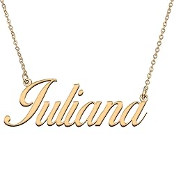 HUAN XUN Customized Custom Simple Any Name Necklace