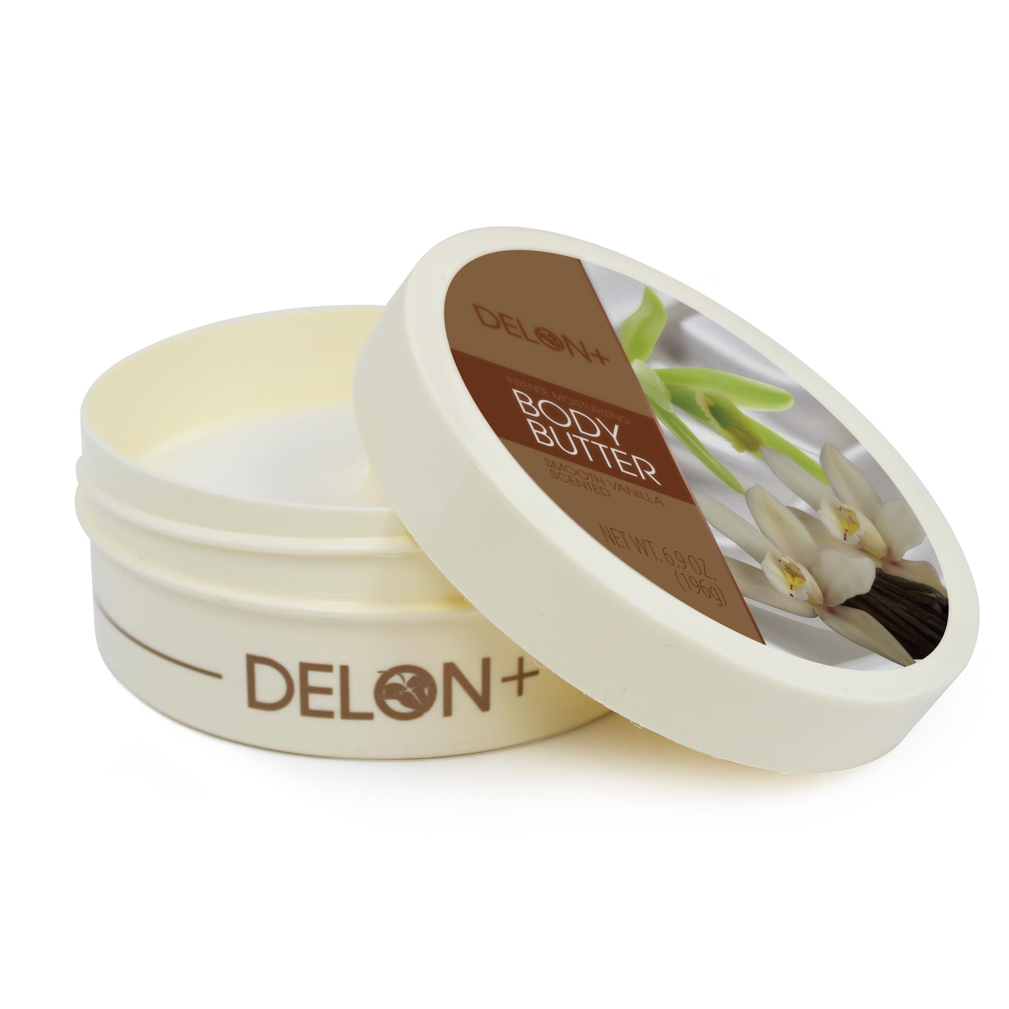DELON Intense Moisturizing Body Butter, Smooth Vanilla with Shea Butter, 6.9 oz (Pack of 4)