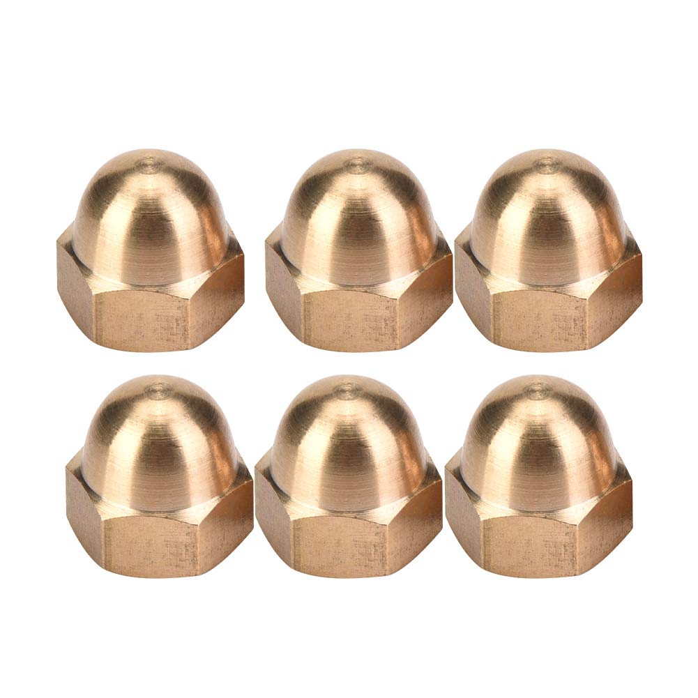 Brass Hex Cap Nut Set Brass Acorn Nut Kit Dome Head Cap Hex Nuts Set Vehicle Fasteners m3-m12 Fix Tires (M12)