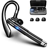 ＷＭＷＹＭＸ Bluetooth Headset, Bluetooth Wireless Earpiece with mic Trucker Headset for Phone Case Office Phones with Built-in Microphone Manos Libres Noise Cancelling(Black)