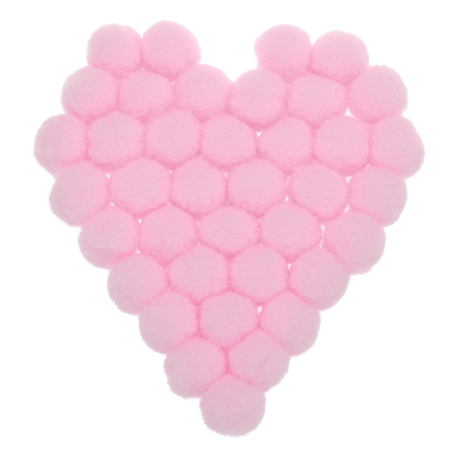 Rebower Pom Pom Soft and Fuzzy Balls Rainbow Craft Pom Pom Fabric [for DIY Creative Crafts Projects and Decoration] - 0.59 Inch/Light Pink / 300PCS