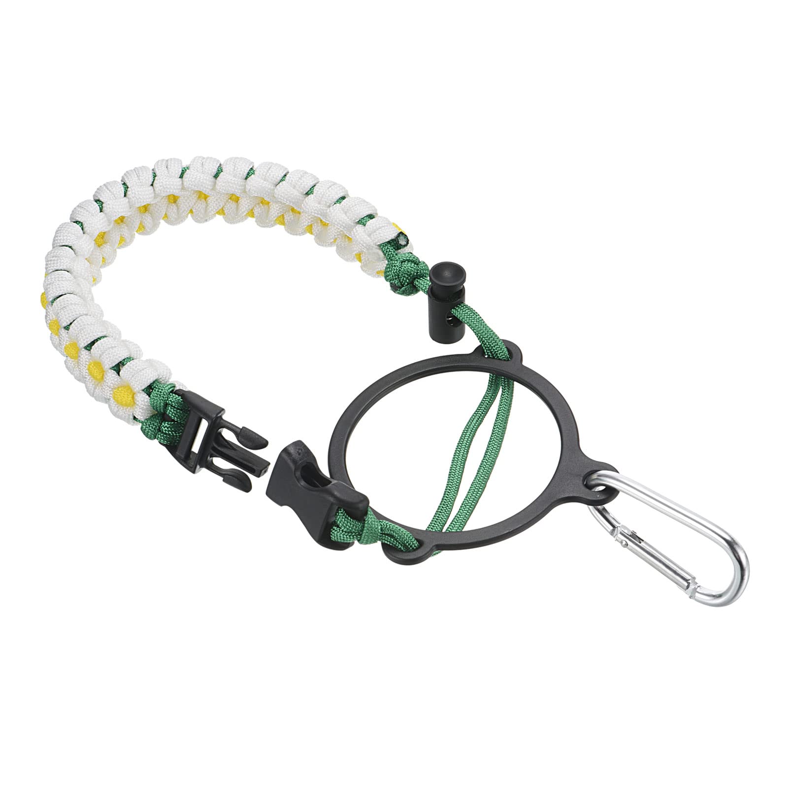 PATIKIL Water Bottle Holder, Paracord Handle Lanyard Strap Carrier with Ring for 12oz to 64oz Wide Mouth Bottles, White — image 1