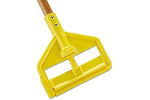 Rubbermaid Commercial Products Invader 60" Wood Wet Mop Handle, Natural, for Professional/Industrial Floor Cleaning, Compatible with 1" Headband Mops