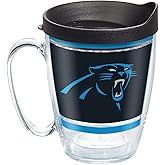 Tervis Made in USA Double Walled NFL Carolina Panthers Insulated Tumbler Cup Keeps Drinks Cold & Hot, 16oz Mug, Legend